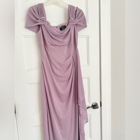 🆕 R&M Richards Dusty Lilac Party Bridesmaid Prom Dress Gown Size 6 / 8 - Picture 1 of 4